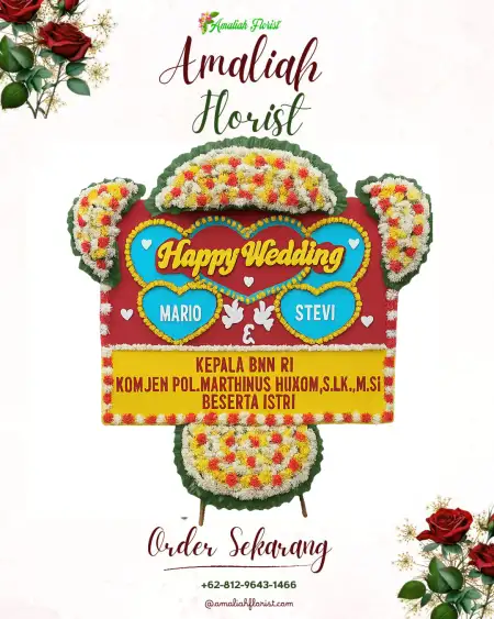 Papan Bunga Pernikahan Singotrunan